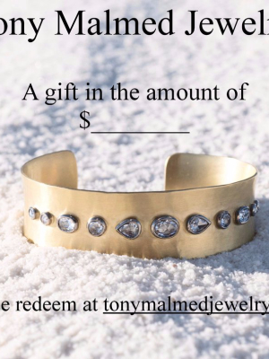 Tony Malmed Jewelry Gift Card