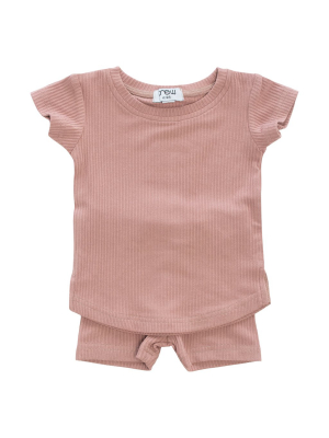 Crew Kids Rib Set - Blush