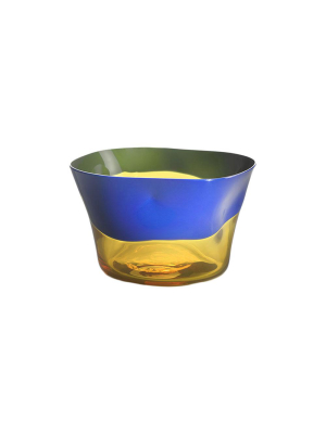 Nason Moretti Blue With Yellow Dandy Bowl