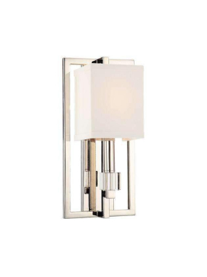 Dixon 1 Light Polished Nickel Sconce