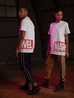 Unisex Marvel Logo Wrap Tee