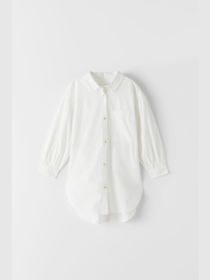 Long Poplin Shirt