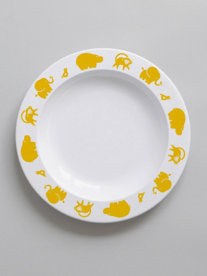 Yellow Wild Animal Plate