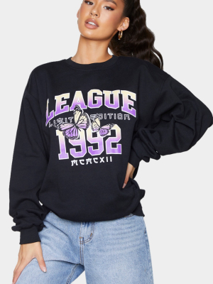 Black League 1992 Butterly Printed Sweatshirt