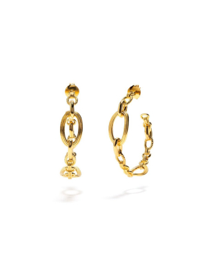 Monique Chain Hoop Earrings