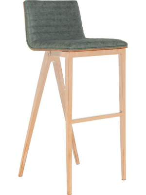 Mckayla Bar Stool Dark Green