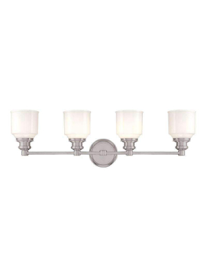 Windham 4 Light Bath Bracket Satin Nickel