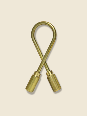 Closed Helix Keychain - Brass
