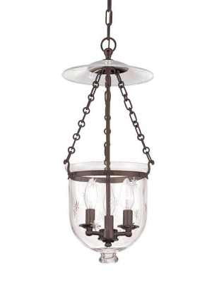 Hampton 3 Light Pendant Old Bronze