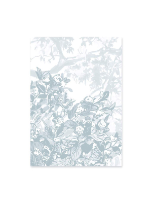 Sample Classic Hua Trees Mural Wallpaper In Blue By Sian Zeng