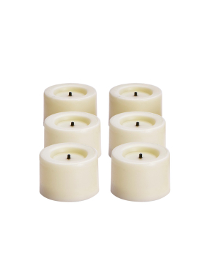 6pk Unscented Led 1" X 1" Tealight Candle Set Cream - Made By Design™