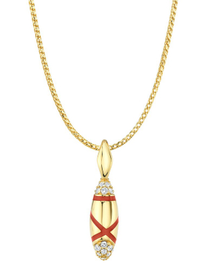 Etta Pendant Necklace - Red