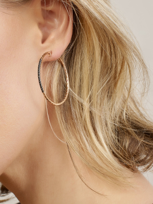 Rhea Hoops | Black Diamonds