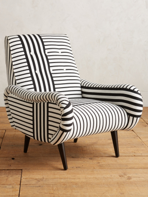 Banded Stripe Losange Chair