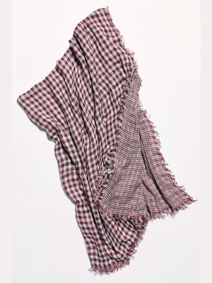 Double Down Lightweight Plaid Scarf