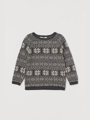 Jacquard-knit Sweater