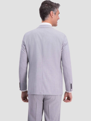 Haggar H26 Men's Big & Tall Slim Fit Premium Stretch Suit Jacket - Light Gray 46r