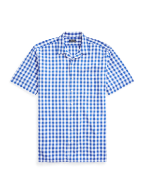 Gingham Poplin Camp Shirt