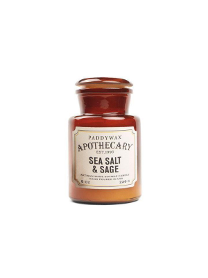 Apothecary 8 Oz Candle - Sea Salt + Sage