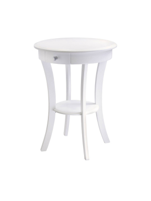 Sasha Round Accent Table - White - Winsome