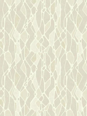 Stained Glass Wallpaper In Taupe From The Botanical Dreams Collection By Candice Olson For York Wallcoverings