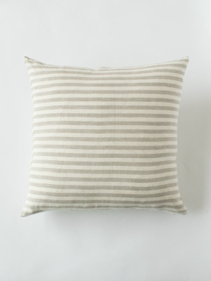 Natural Stripe Linen Pillow