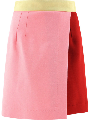 Dolce & Gabbana Colour Block Double Crepe Skirt