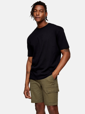 Khaki Woven Utility Cargo Shorts