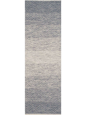 Montauk Navy/ivory Runner Rug