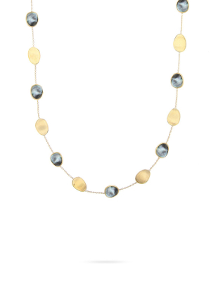 Marco Bicego® Lunaria Collection 18k Yellow Gold Black Mother Of Pearl Short Necklace