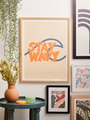 Lyman Creative Co. Stay Wavy Surf Type Art Print