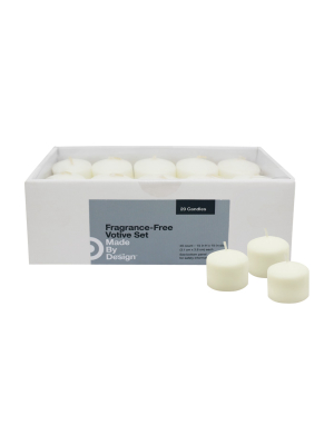 1.25" 20pk Unscented Votive Candle Set - Made By Design™