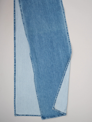 Indigo Denim Table Runner In Light Wash