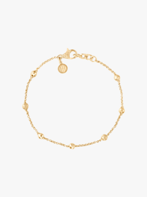 Classic Chain 18k Gold Bead Bracelet