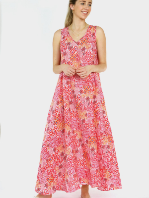 Bailey Maxi Dress | Red/ Pink