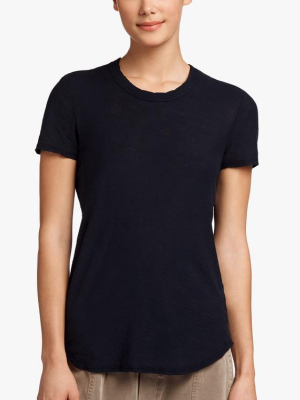 James Perse Sheer Slub Crew Neck Tee - Deep