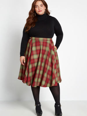 Modcloth X Collectif Swing This Way Midi Skirt