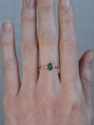 Emerald Cabochon Ring