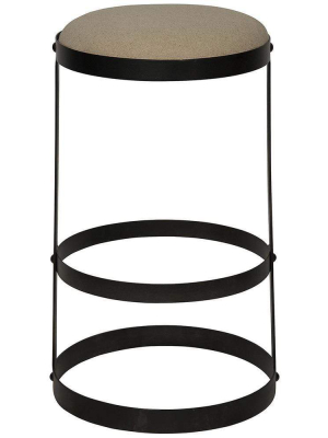 Noir Dior Black Metal Stool