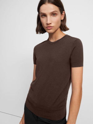 Basic Sweater Tee In Regal Wool