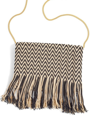 Chila Woven Fringed Bag