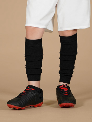 Basic Black Kids Football Leg Sleeves