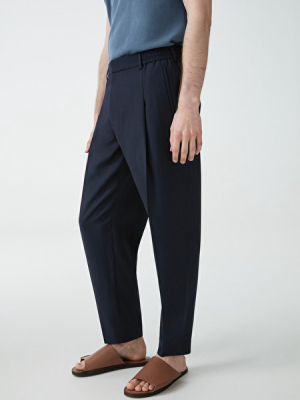 Wool Relaxed Pleated Pants