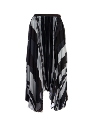 Sacai Asymmetric Pleated Skirt