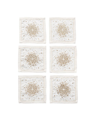 Kim Seybert Starburst Cocktail Napkins - Set Of 6