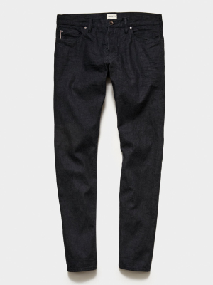 Slim Fit Lightweight Japanese Selvedge Jean In Charcoal