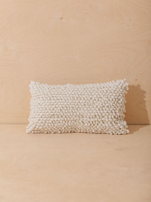 Nube Lumbar Pillow Cover - Cream