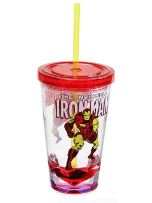 Just Funky Marvel Retro Iron Man 19oz Carnival Cup