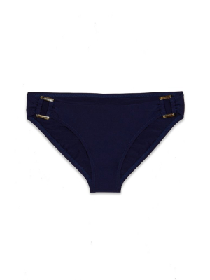 Tortoise Hipster Bikini Bottom - Navy Blue