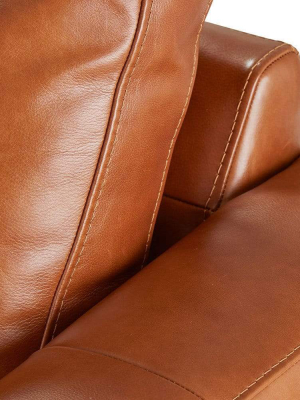 Braxten Leather Right Chaise Sectional